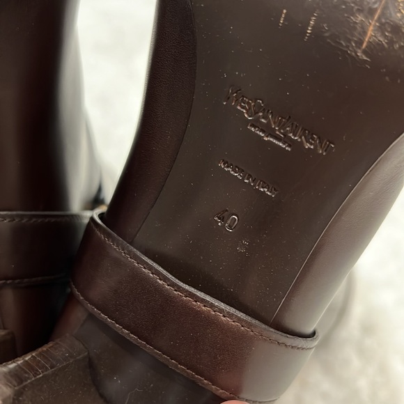 YSL SAINT LAURENT Knee High Boots Sz 40 - Picture 3 of 7